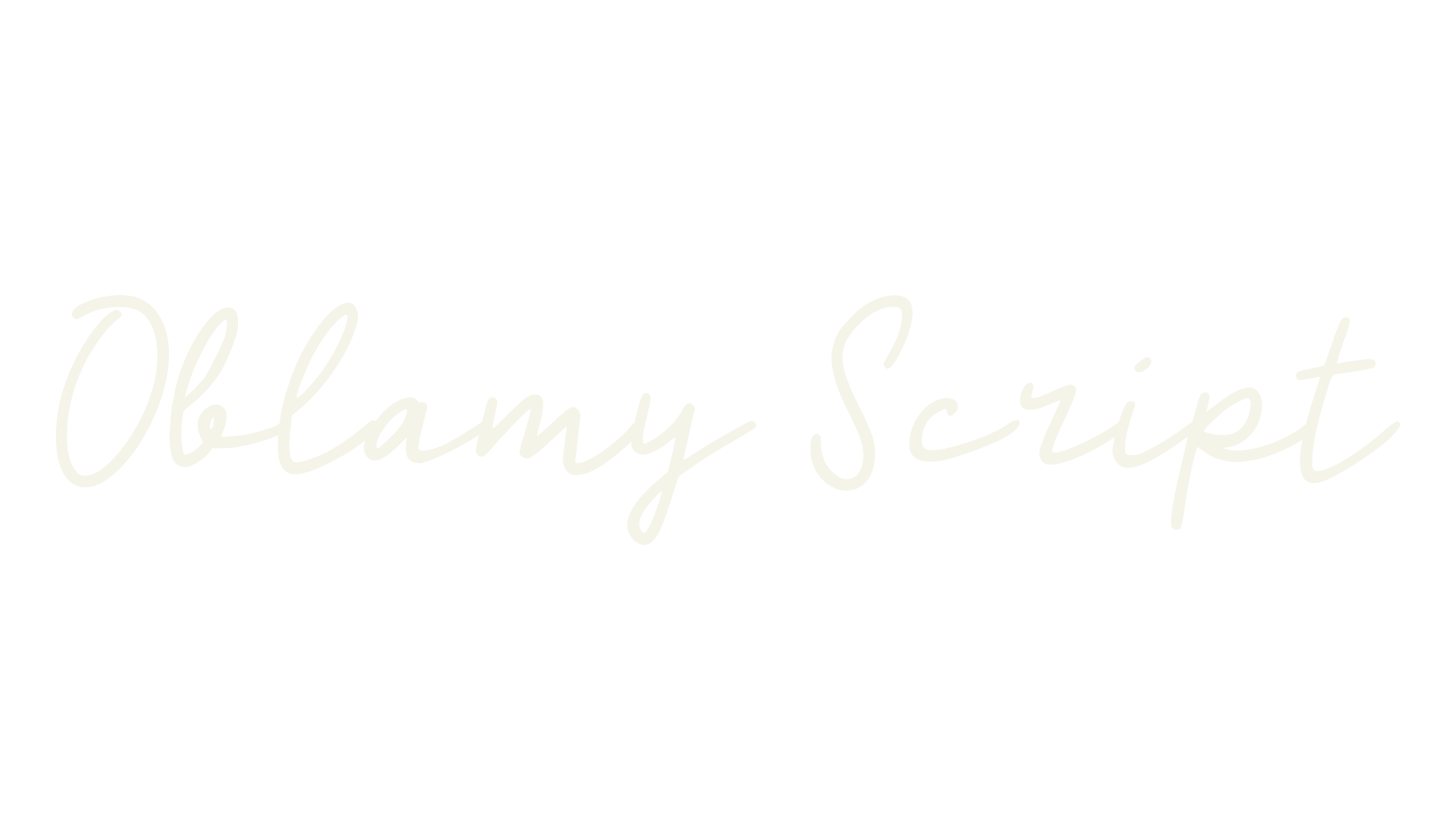 Oblamy Script, cursive font preview