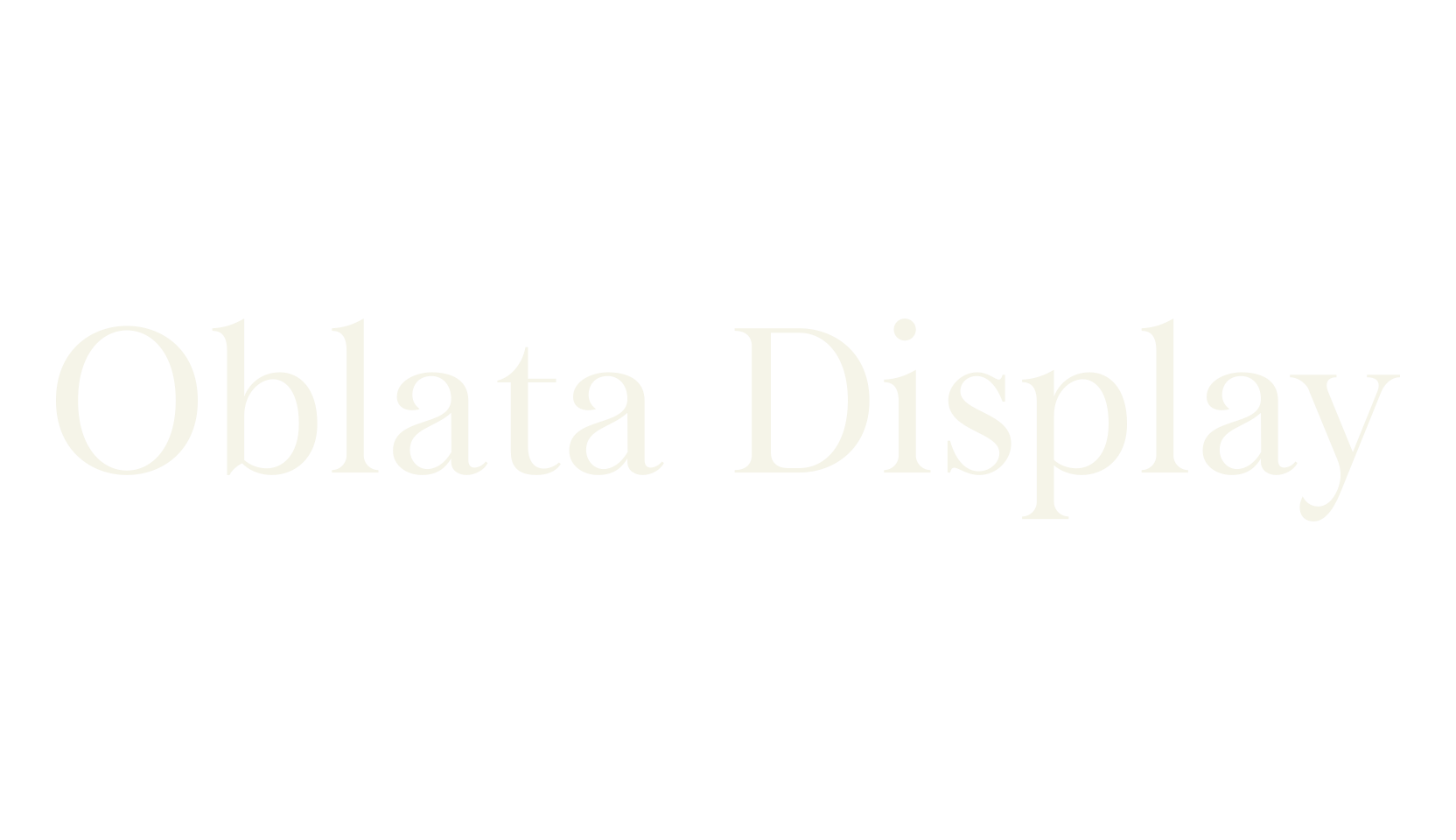 Oblata Display, serif font preview