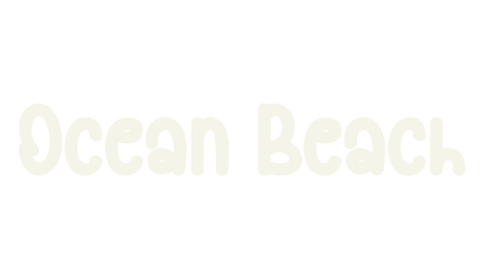 Ocean Beach, script font preview