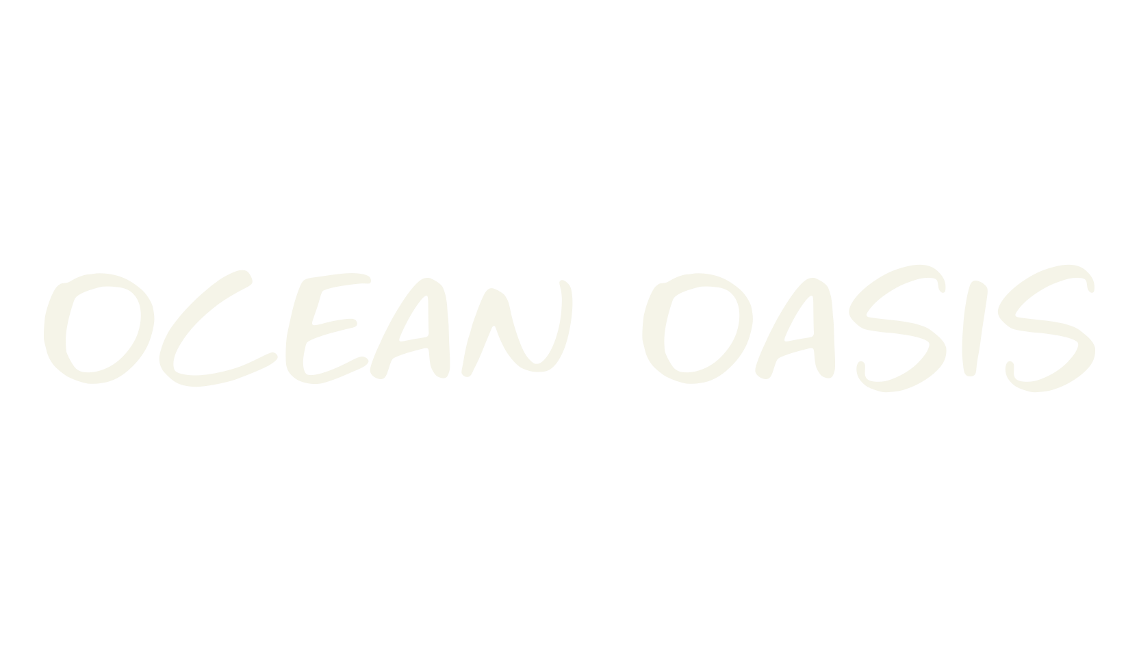Ocean Oasis, handwritten font preview