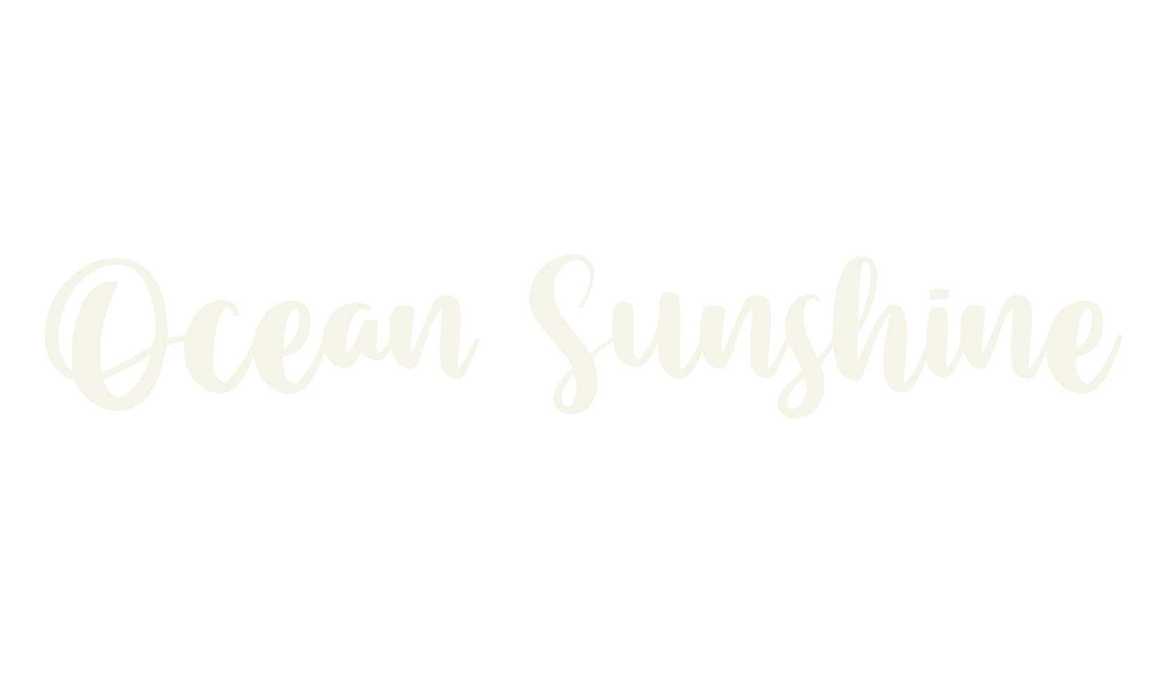 Ocean Sunshine, cursive font preview
