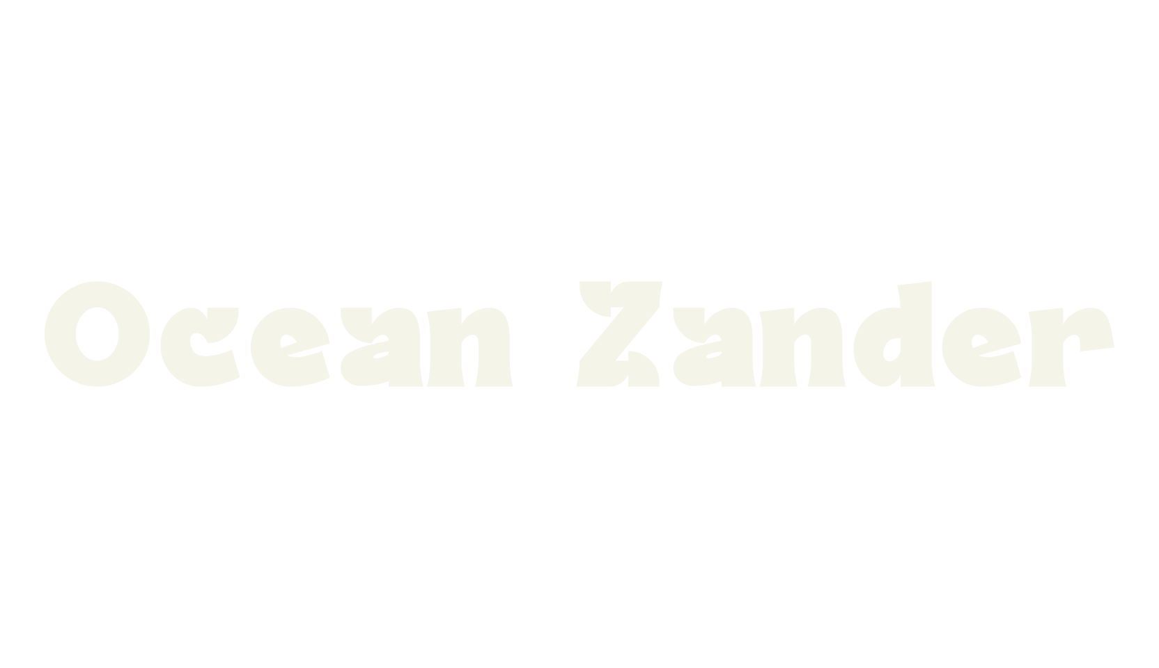 Ocean Zander, bold font preview