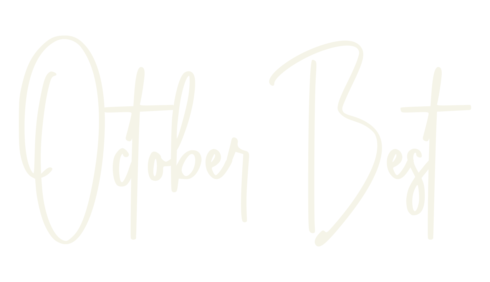October Best, handwriting font preview