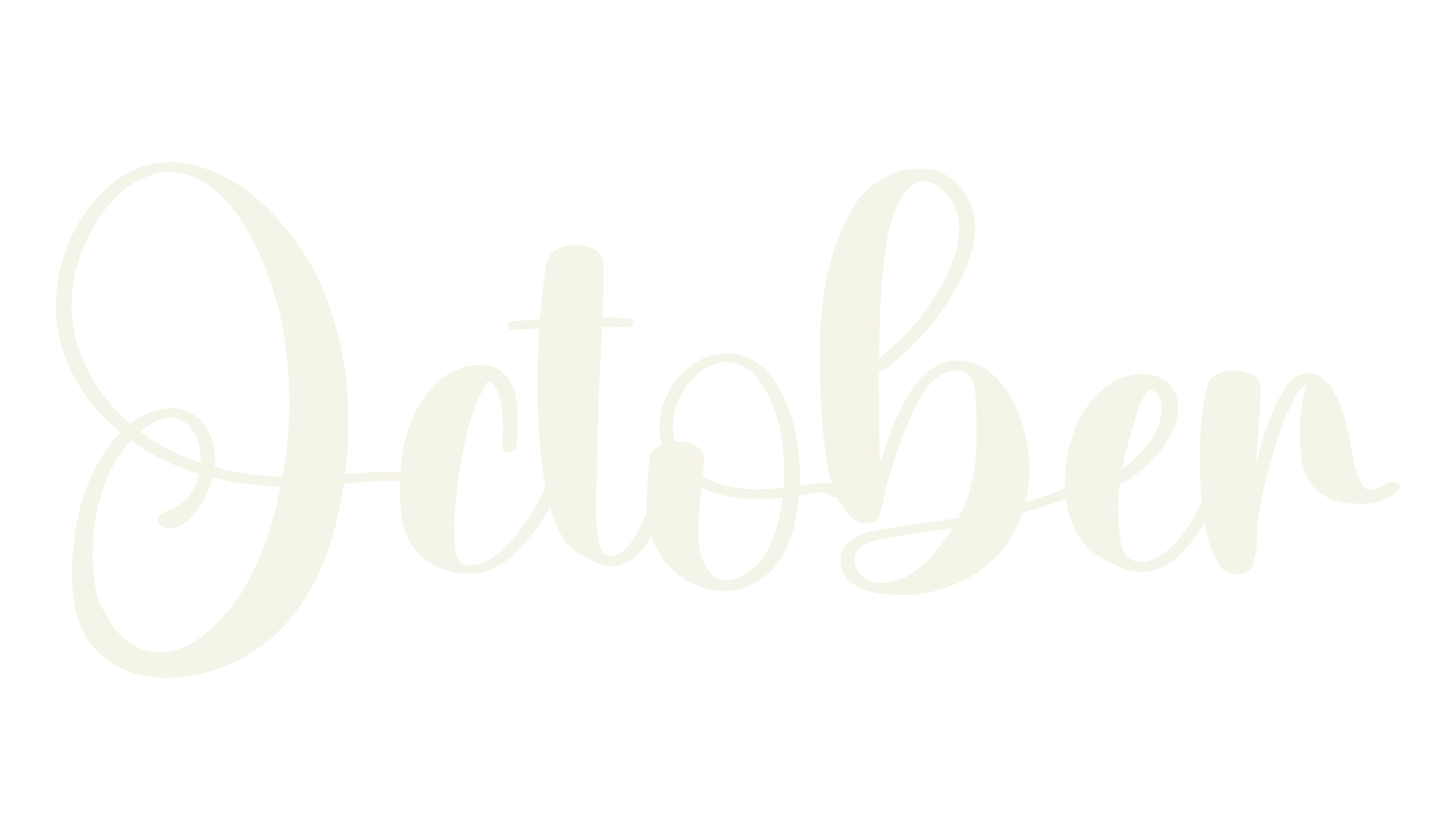 October, calligraphy font preview
