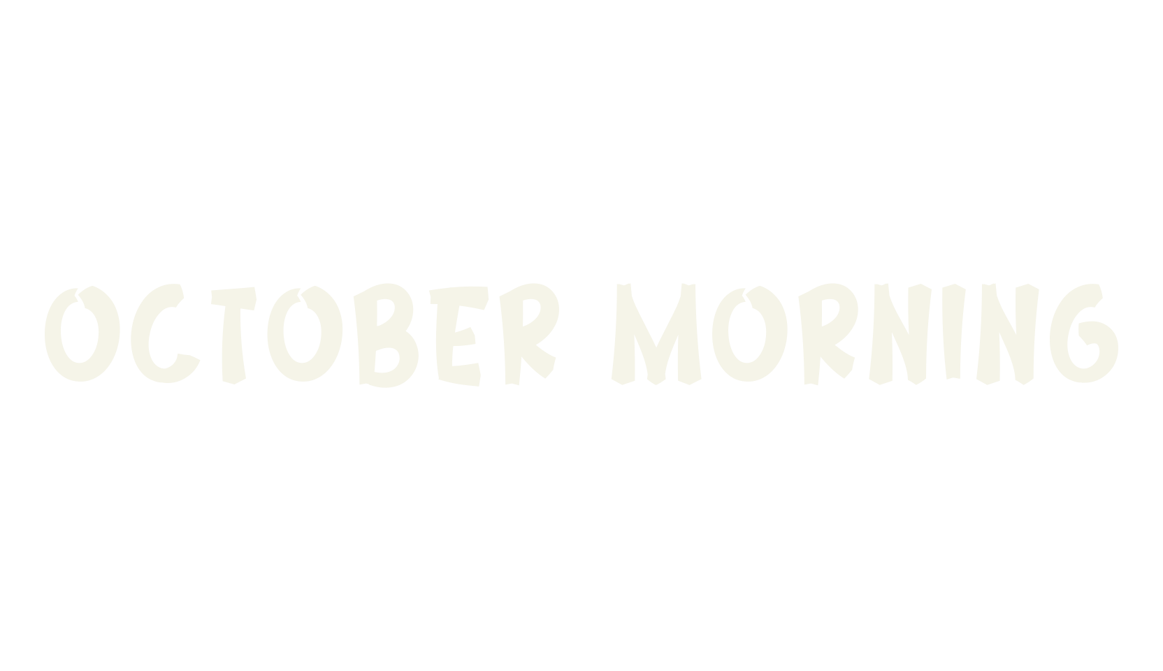 October Morning, capital font preview