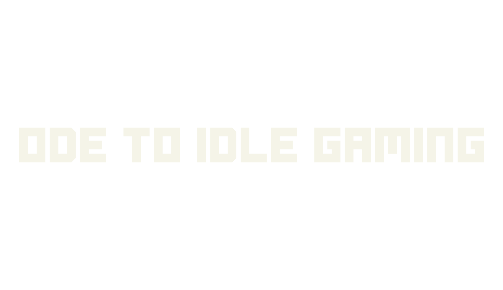 Ode to Idle Gaming, display market font preview