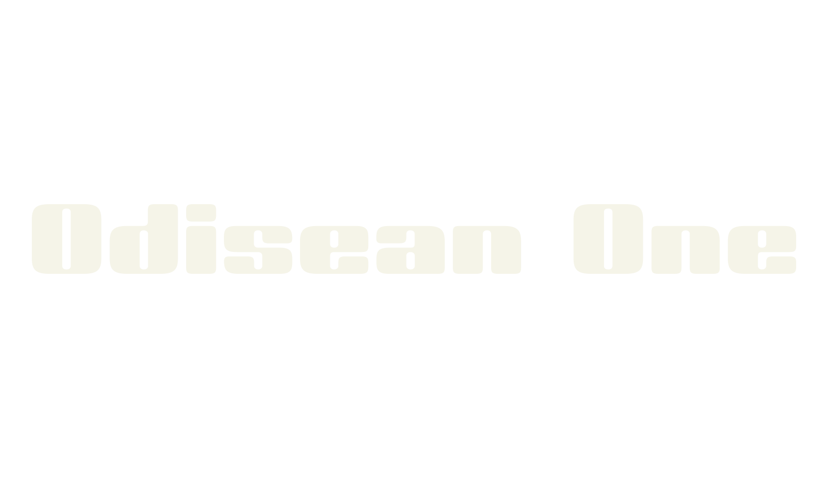 Odisean One, square font preview