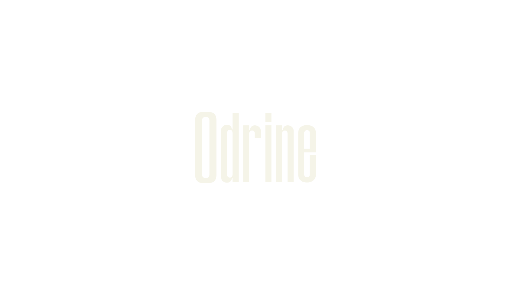 Odrine, modern font preview
