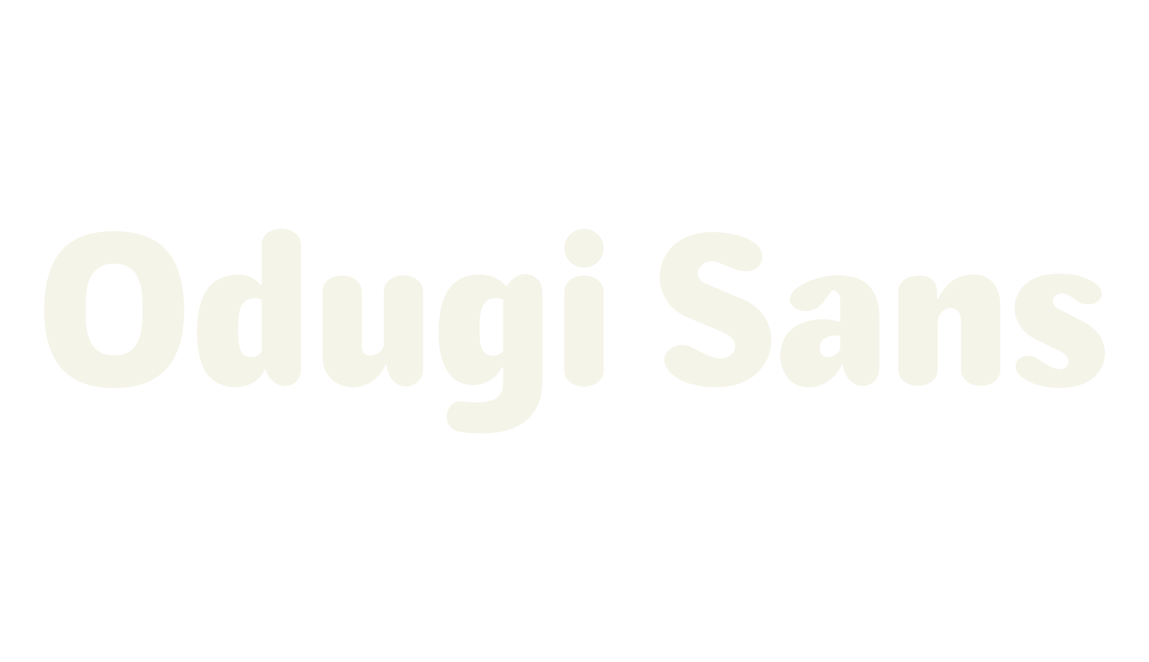 Odugi Sans, sans serif font preview