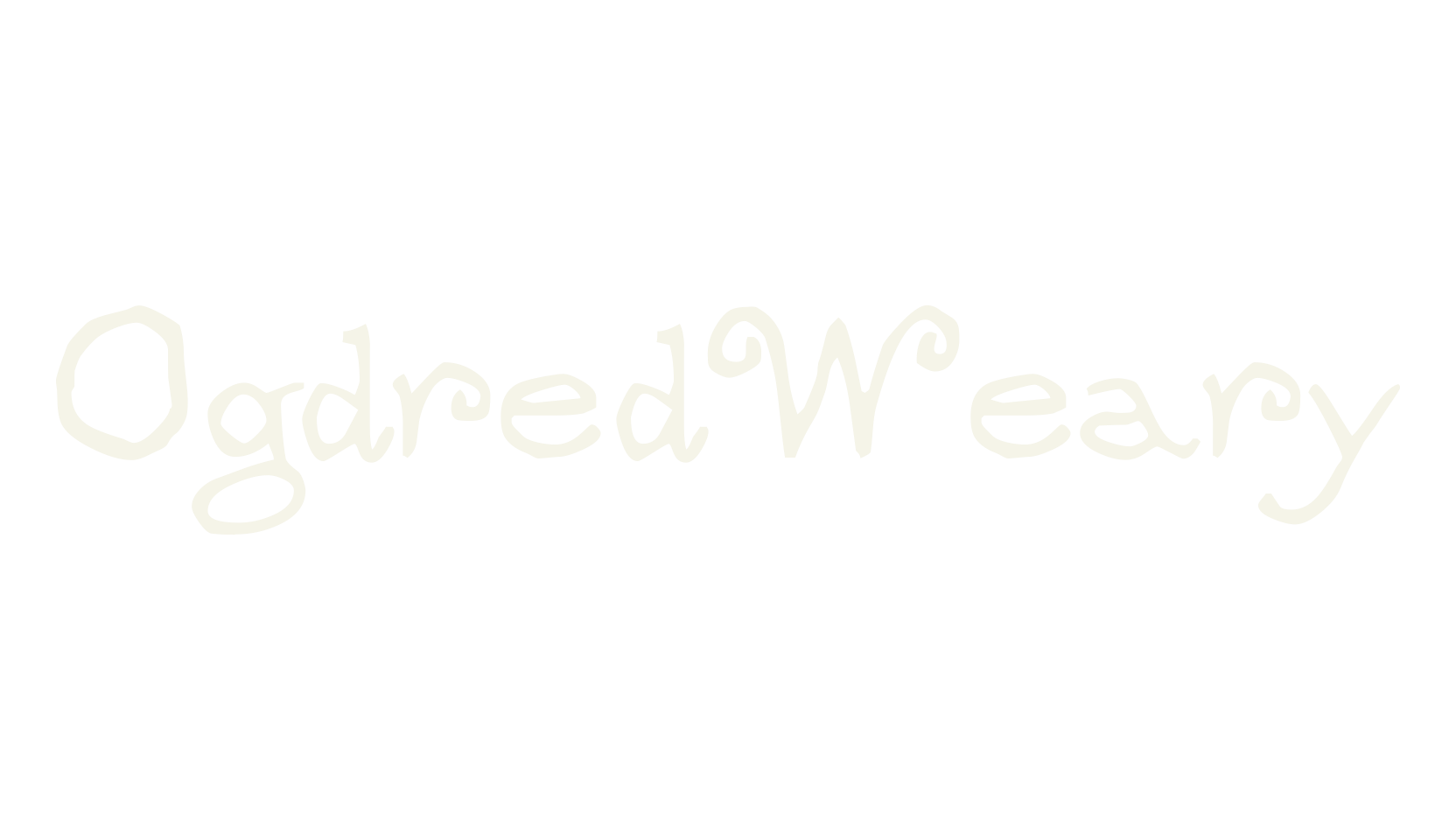 OgdredWeary, fantasy font preview