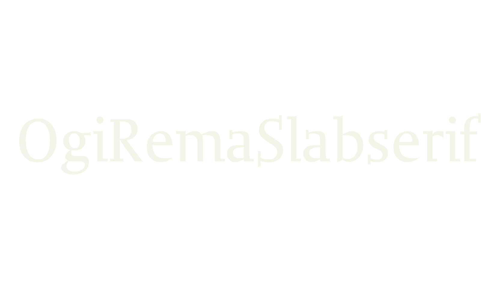 OgiRemaSlabserif, serif font preview