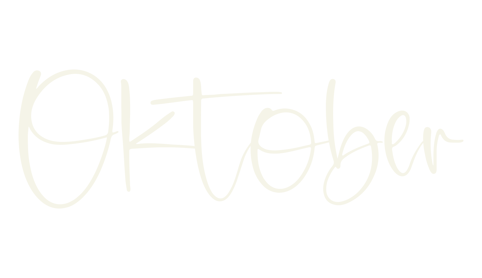 Oktober, script font preview