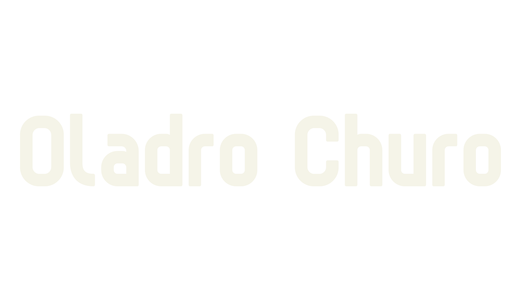 Oladro Churo, rounded font preview