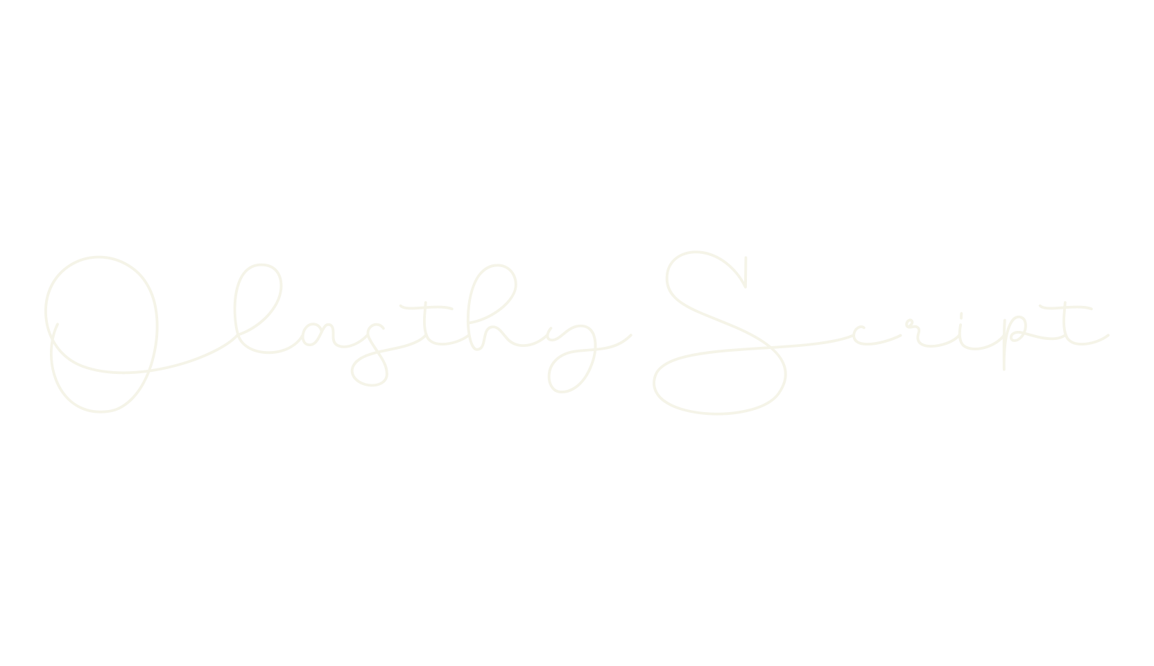 Olasthy Script, cursive font preview