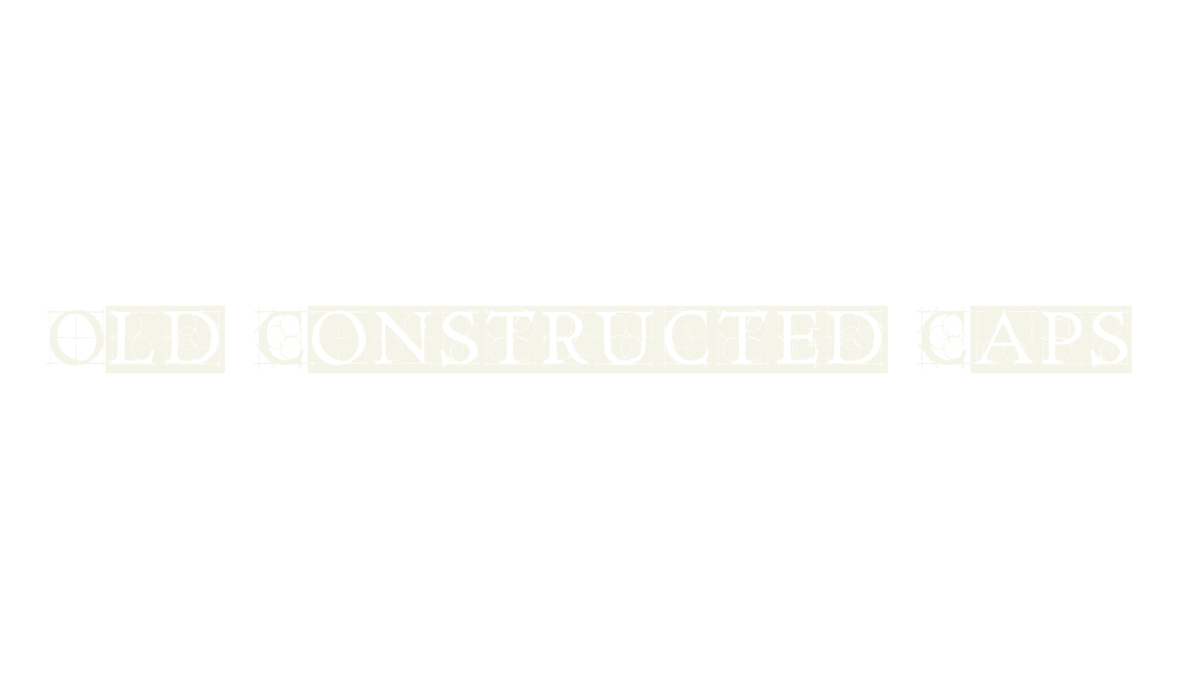 Old Constructed Caps, display market font preview