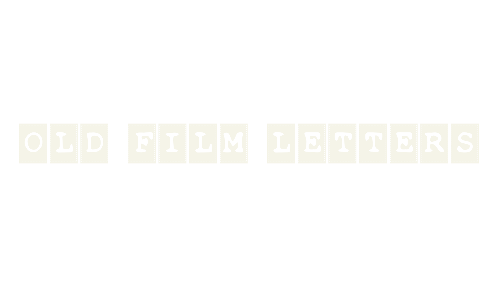 Old Film Letters, typewriter font preview