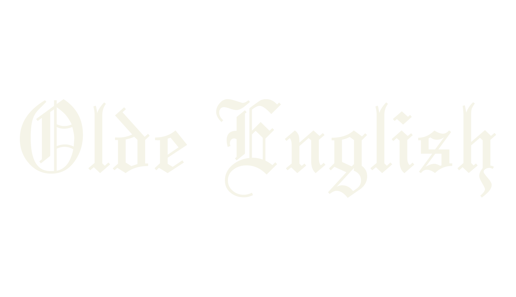 Olde English, fantasy font preview