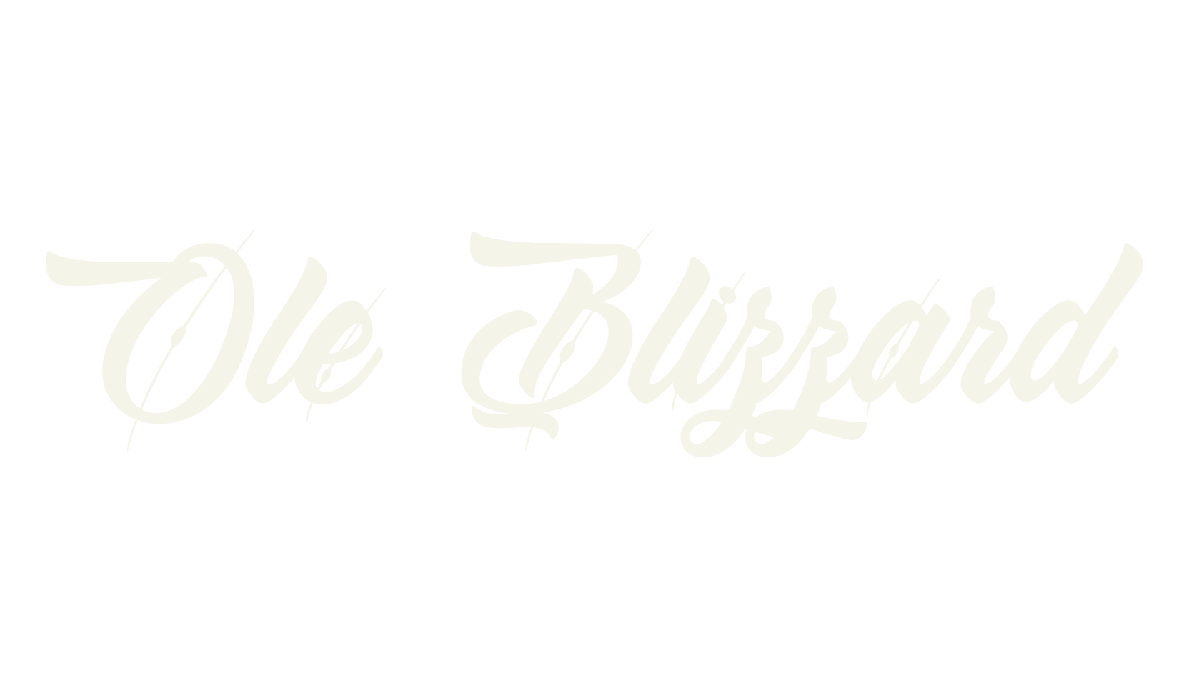 Ole Blizzard, lettering font preview