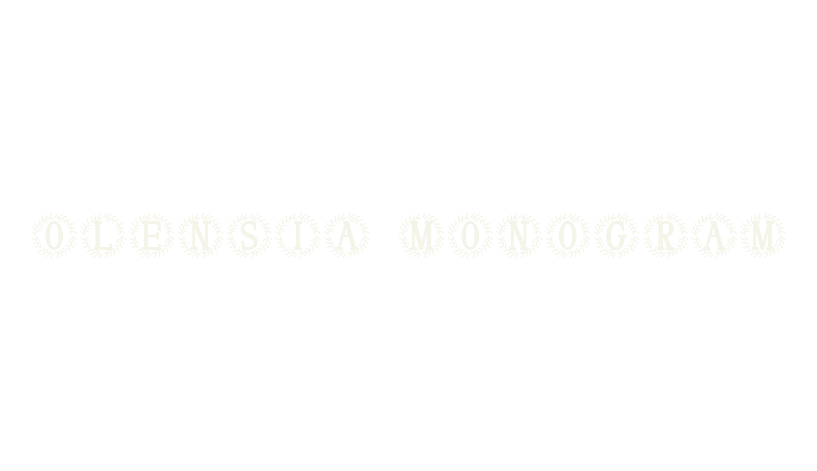 Olensia Monogram, fancy font preview