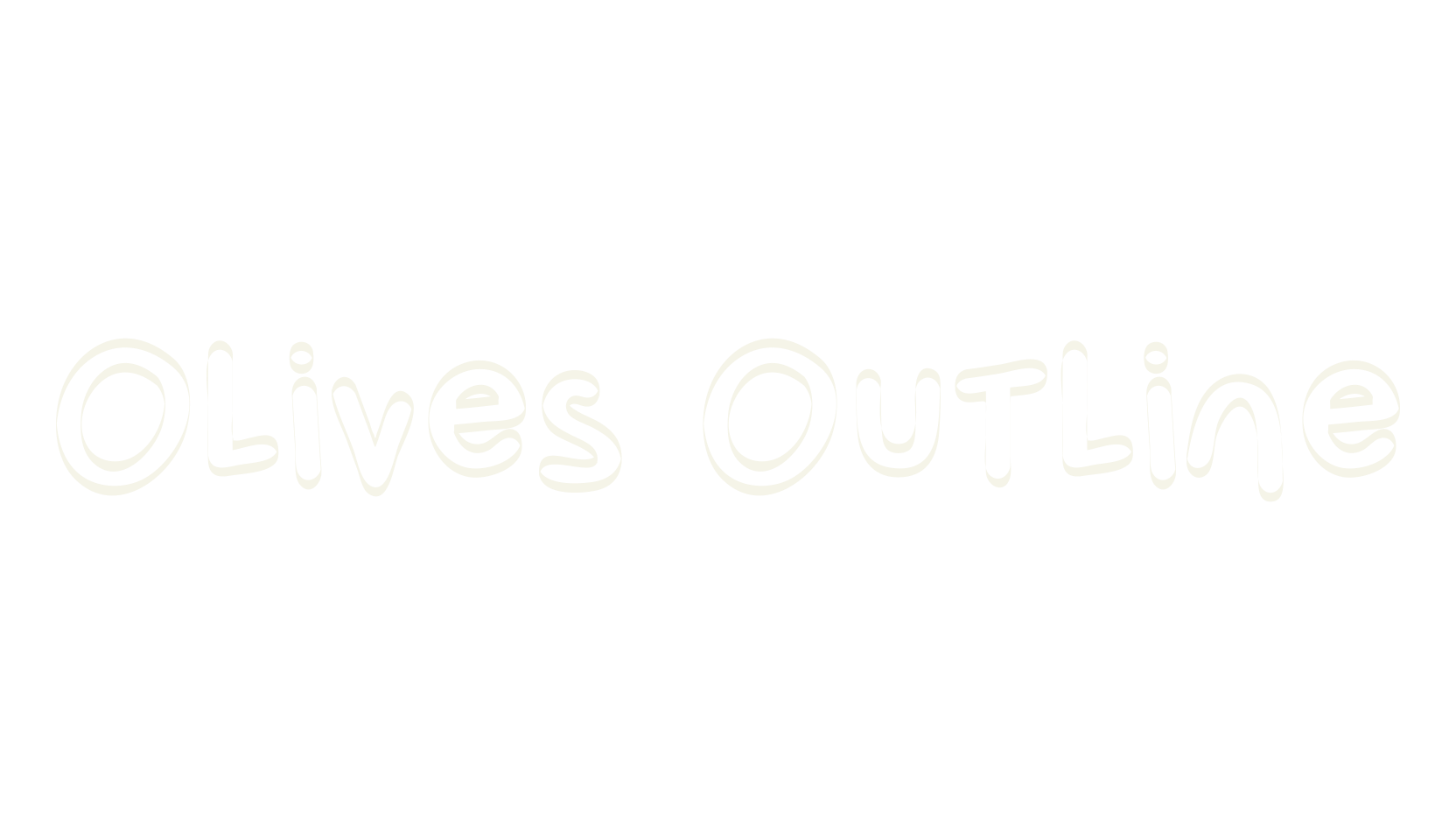 Olives Outline, outline font preview