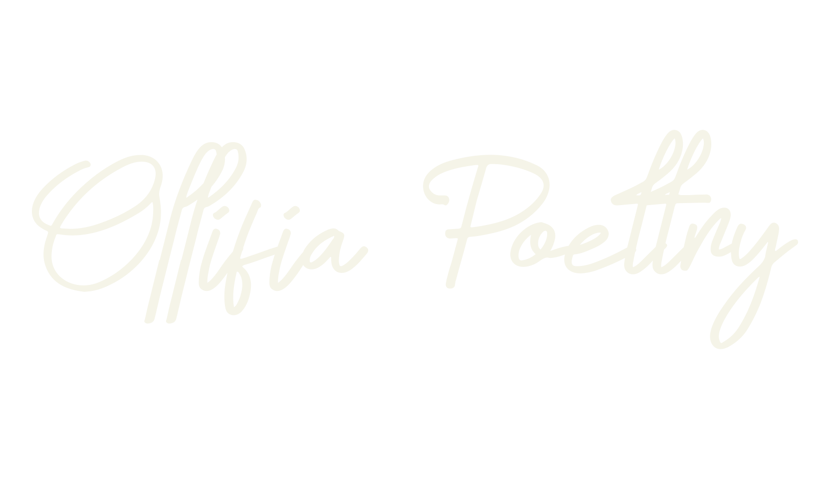 Ollifia Poettry, cursive font preview