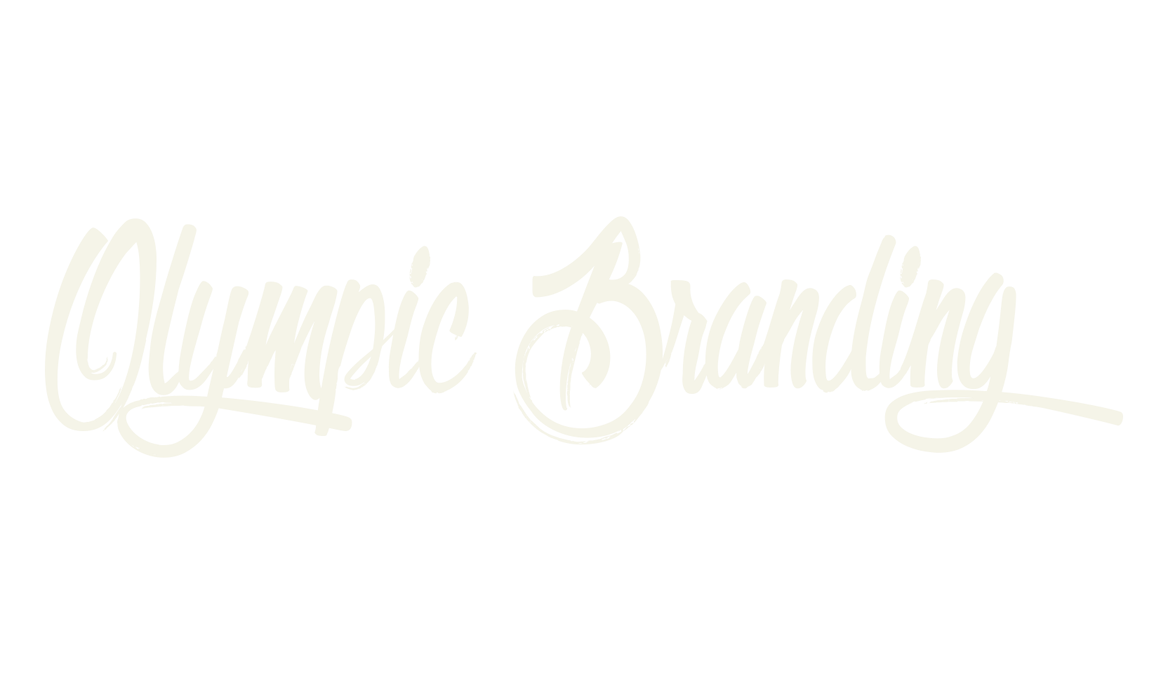 Olympic Branding, calligraphy font preview
