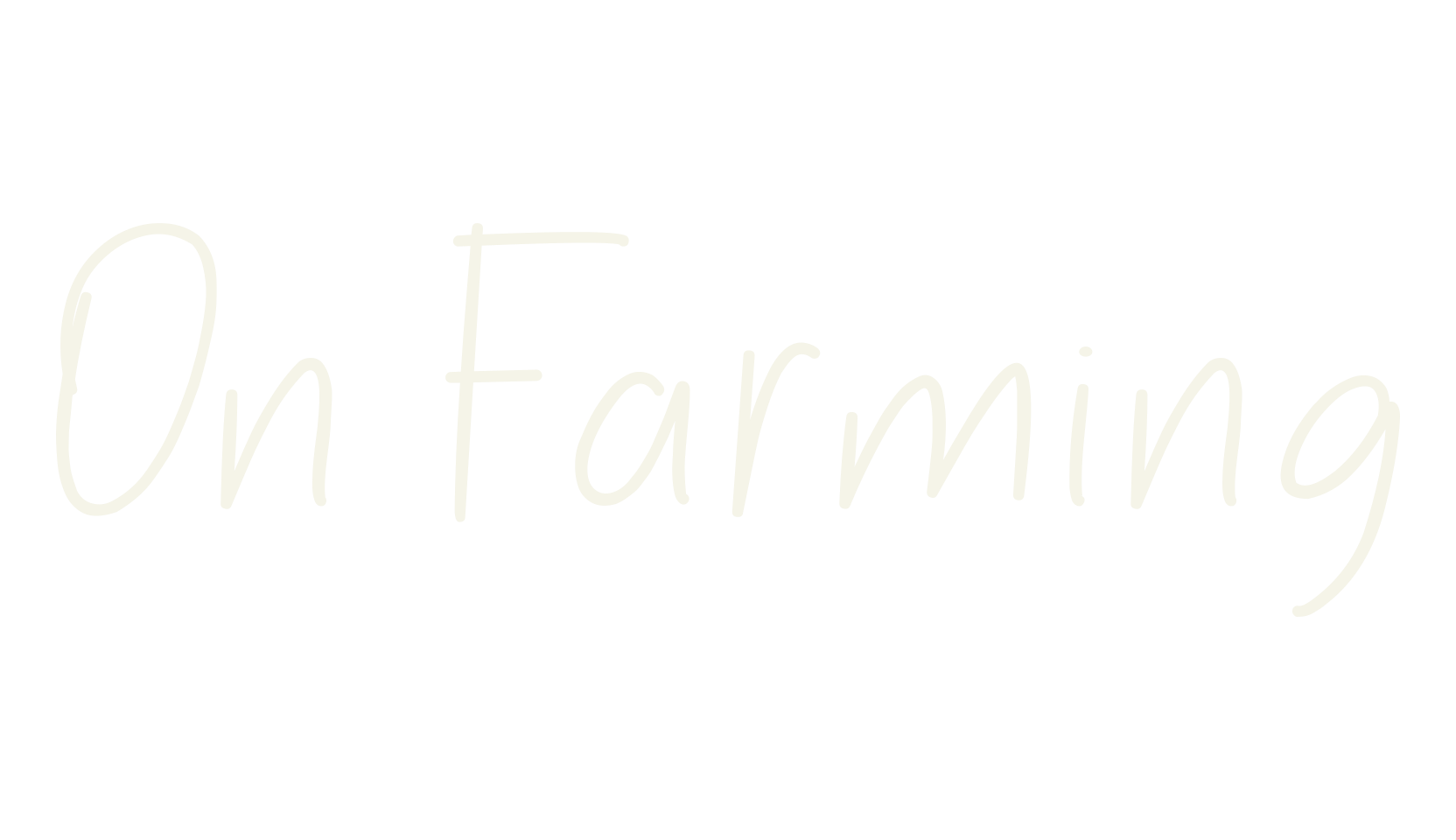 On Farming, calligraphy font preview