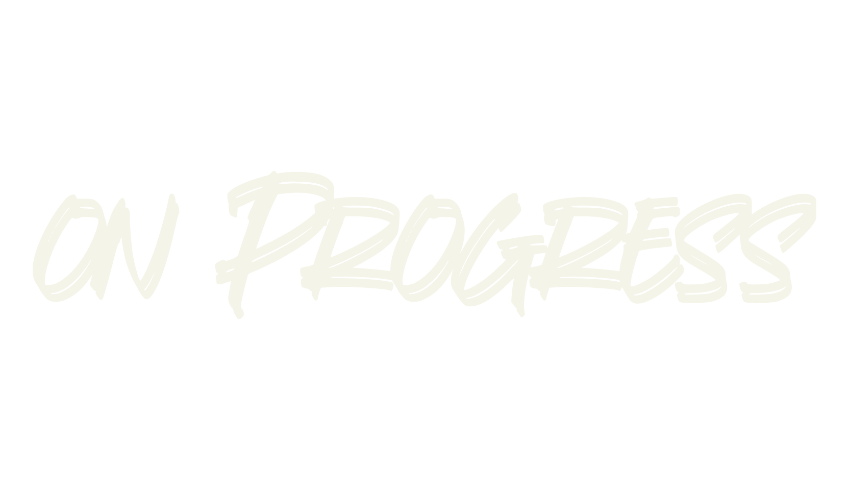 on Progress, stylish font preview