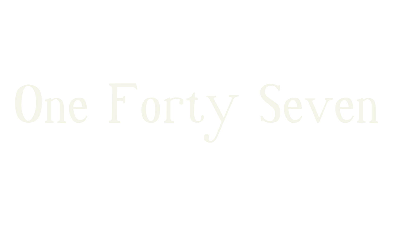 One Forty Seven, serif font preview