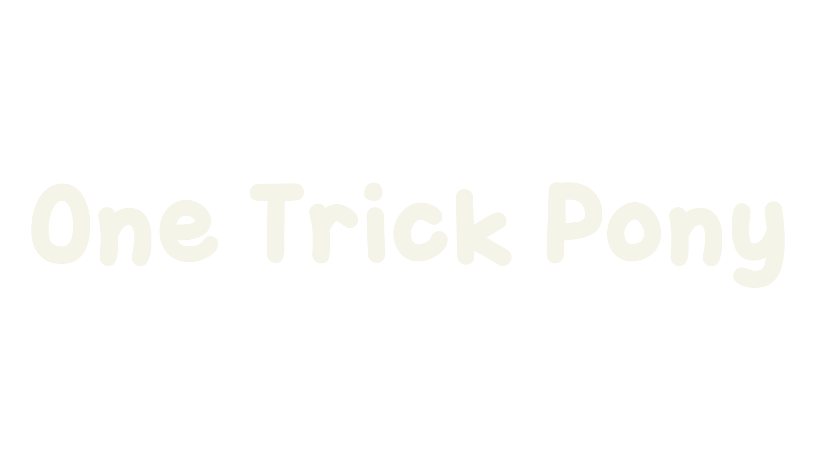 One Trick Pony, handwritten font preview