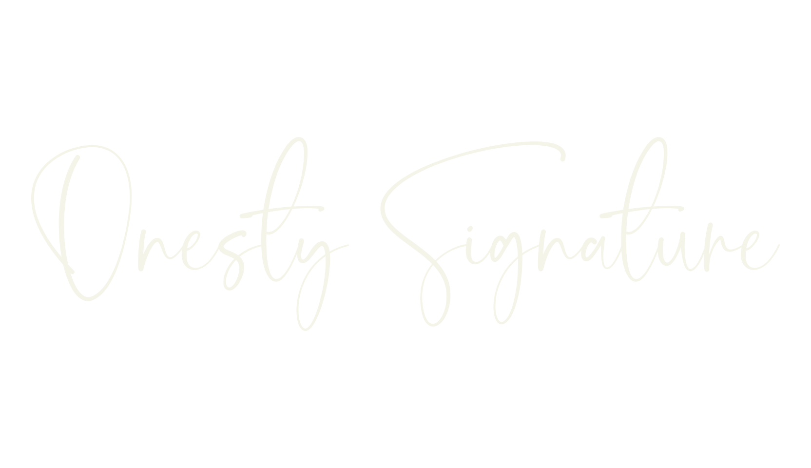 Onesty Signature, signature font preview