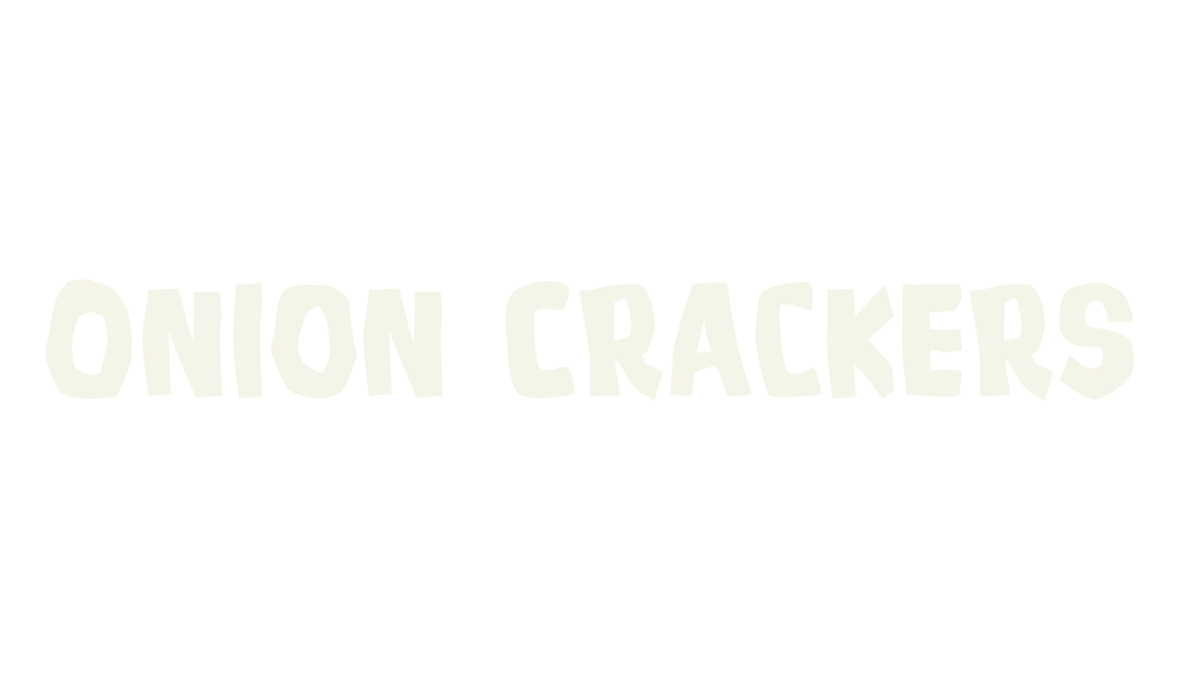Onion Crackers, all caps font preview