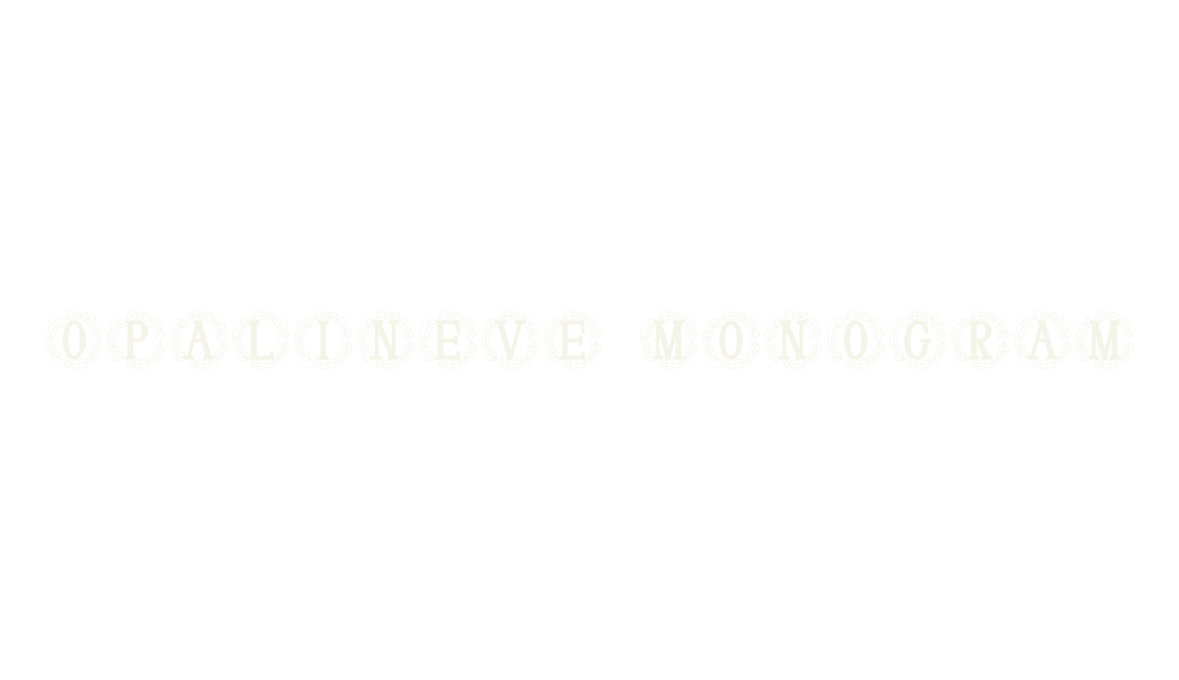 Opalineve Monogram, monogram font preview