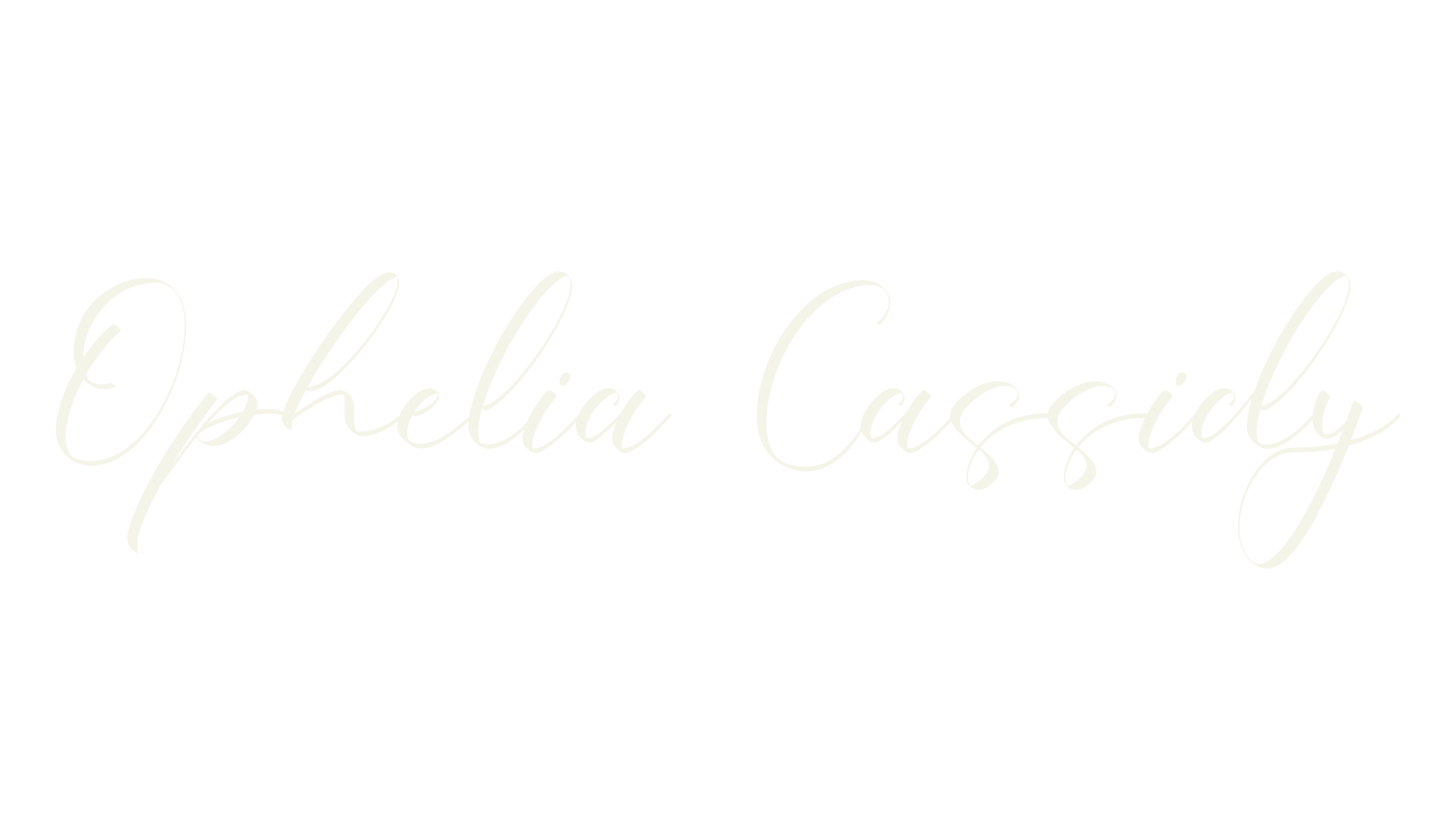 Ophelia Cassidy, calligraphy font preview
