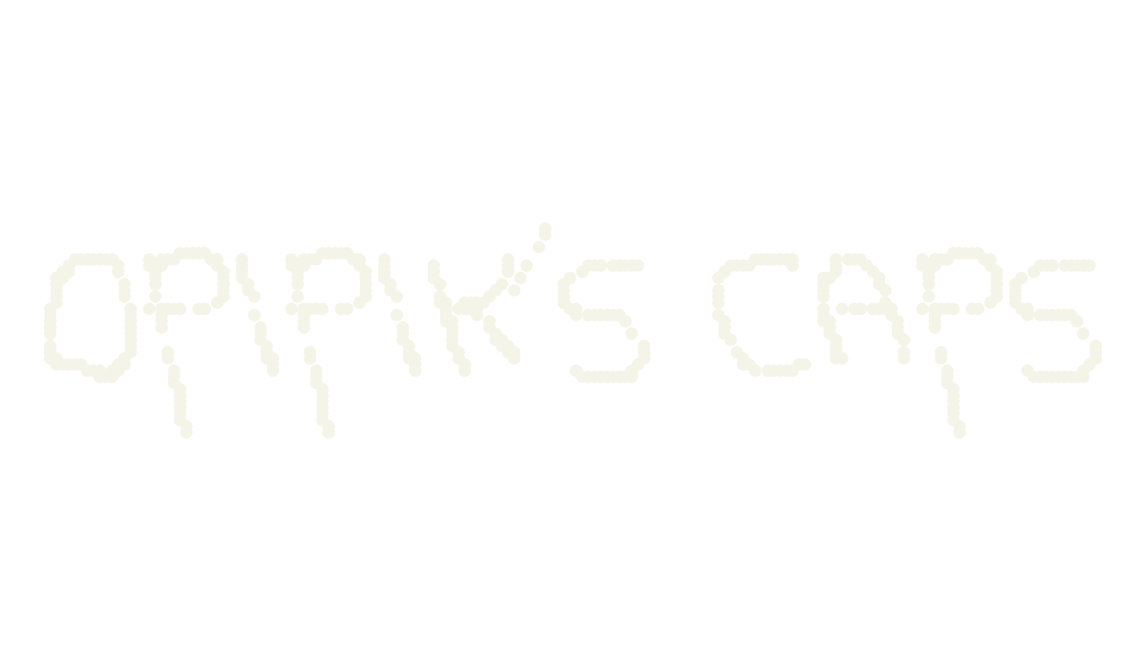 opipik's caps, handwriting font preview