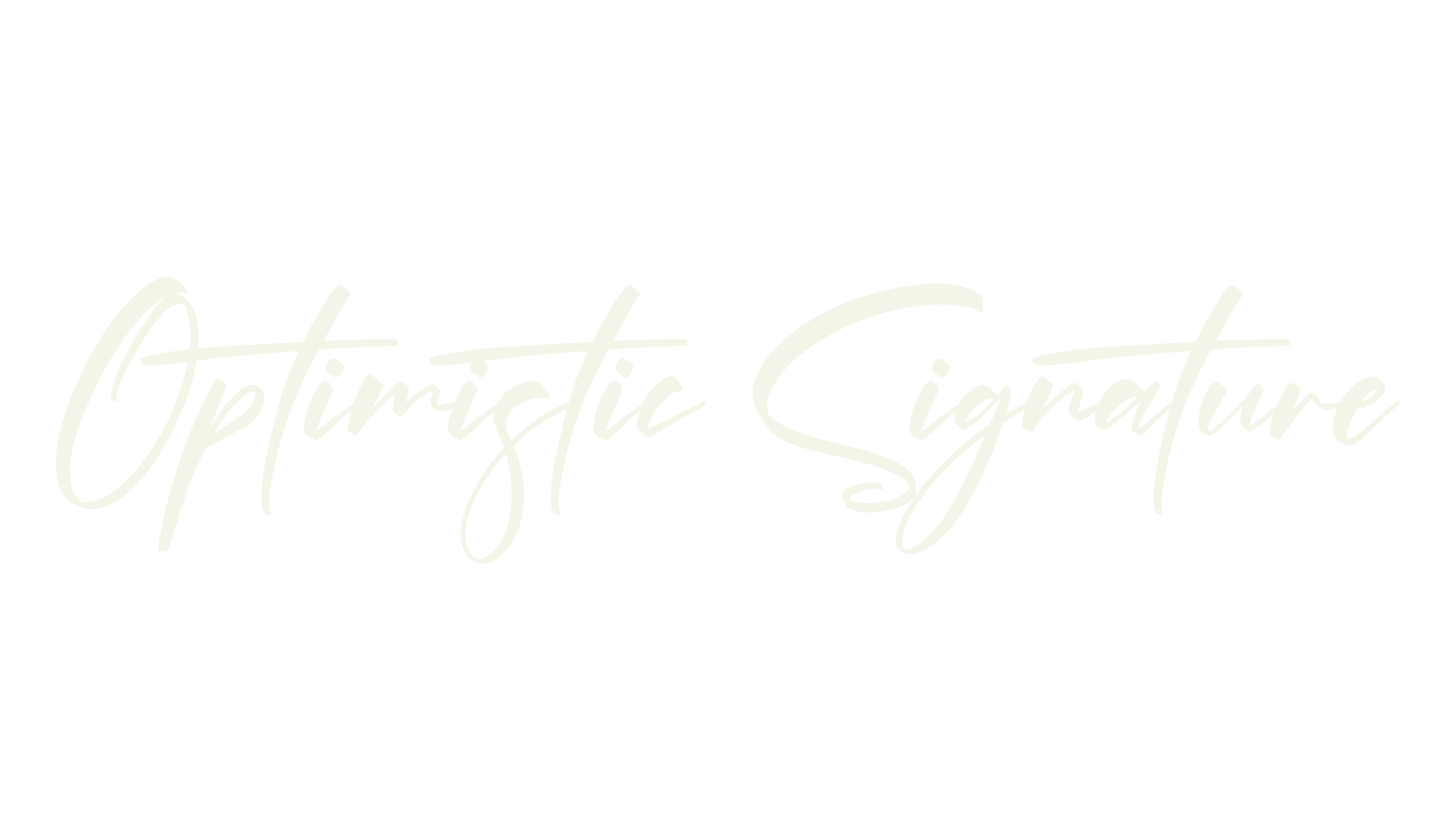 Optimistic Signature, script font preview