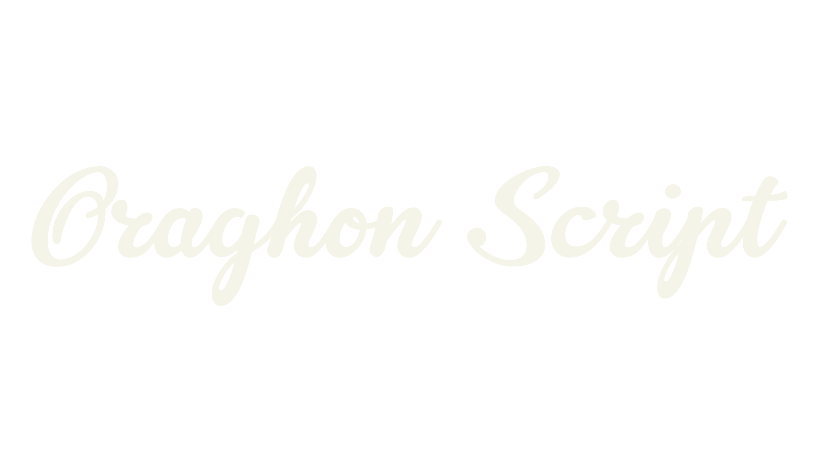 Oraghon Script, calligraphy font preview