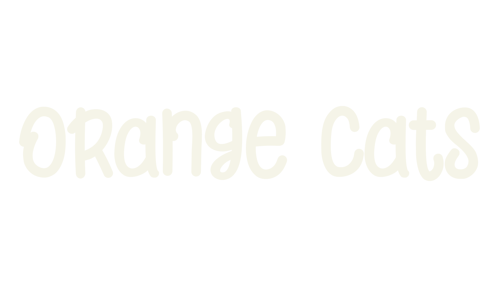 Orange Cats, handwritten font preview