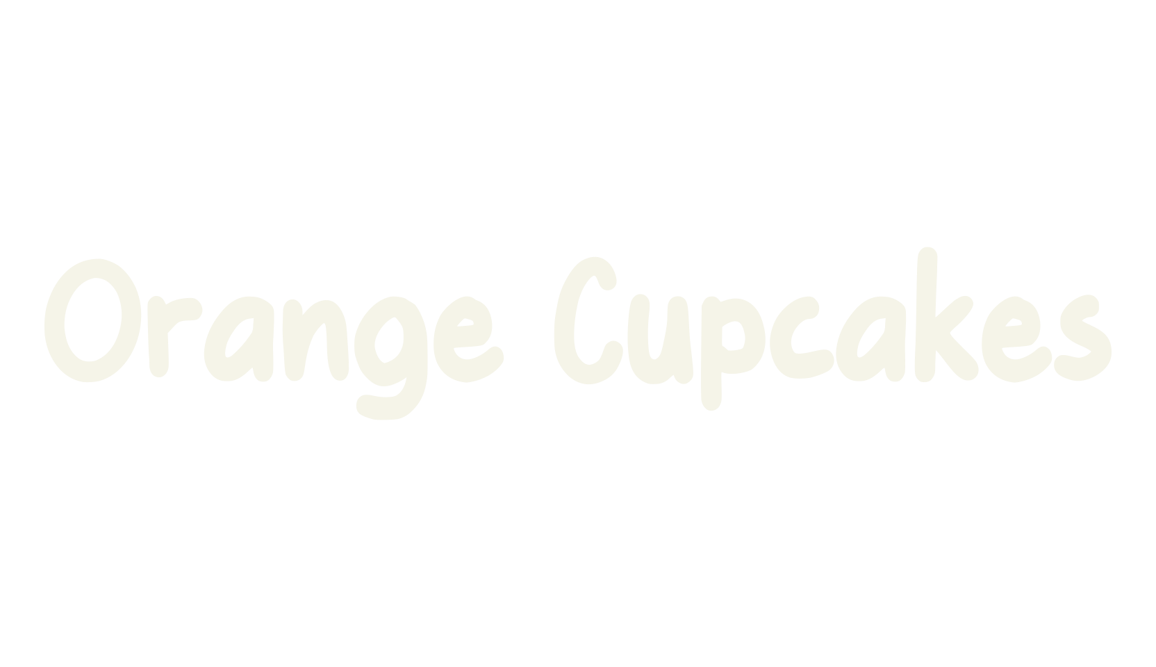 Orange Cupcakes, handwritten font preview