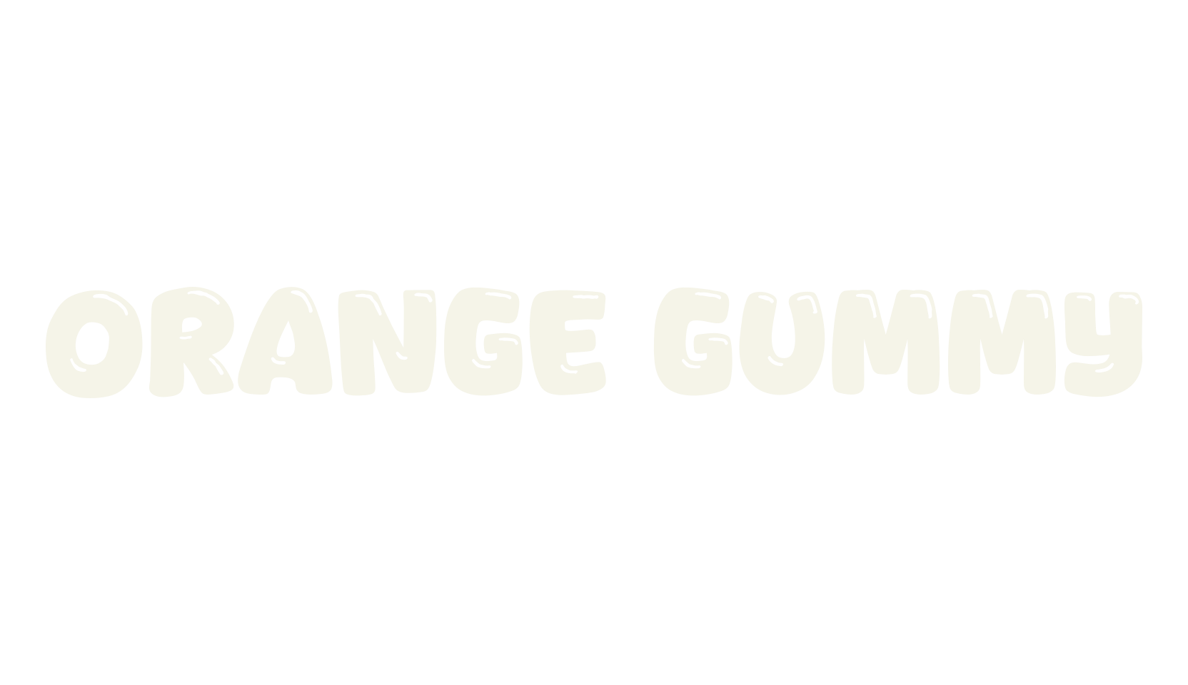 Orange Gummy, fashion script font preview
