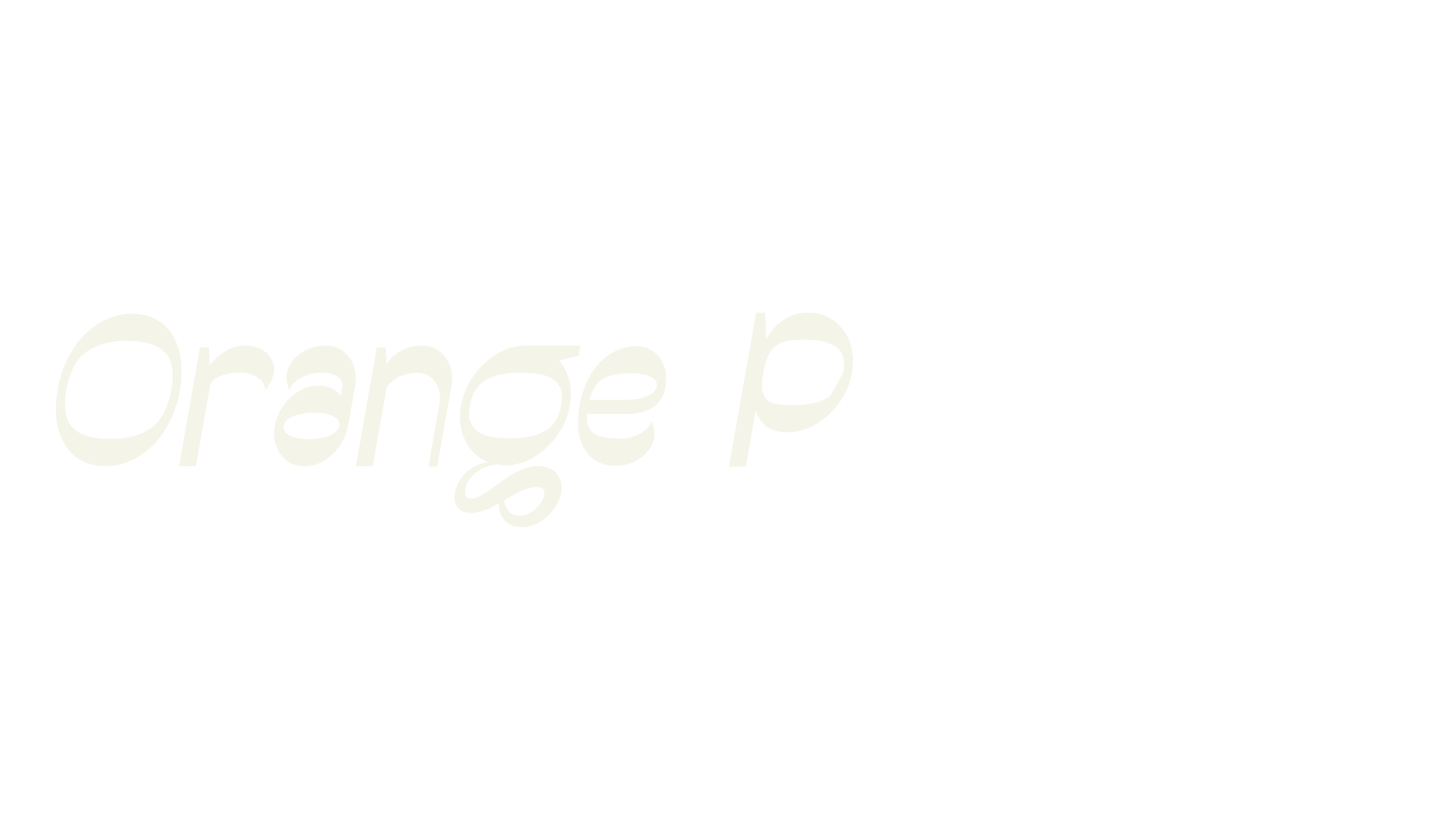 Orange Pudding, photography font preview