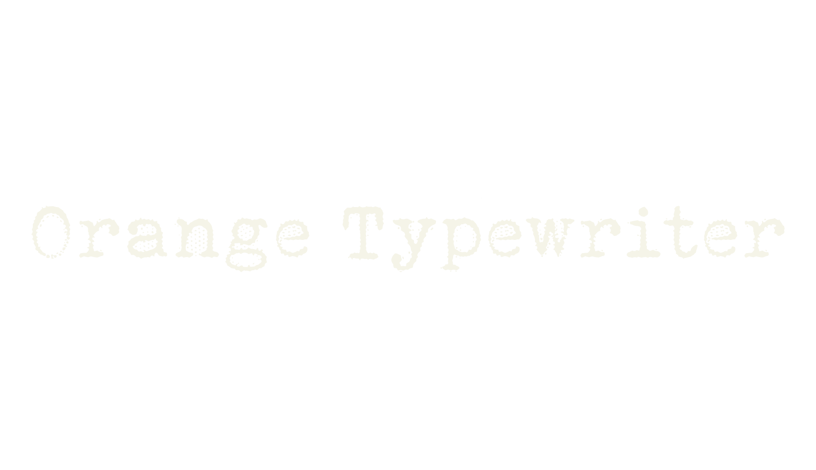 Orange Typewriter, typewriter font preview