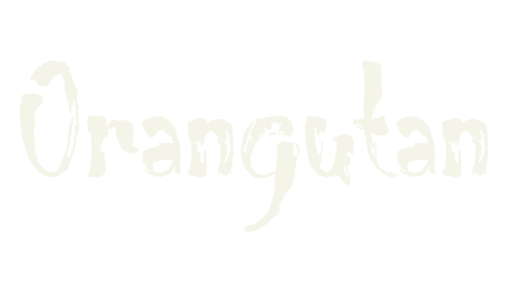 Orangutan, brush font preview