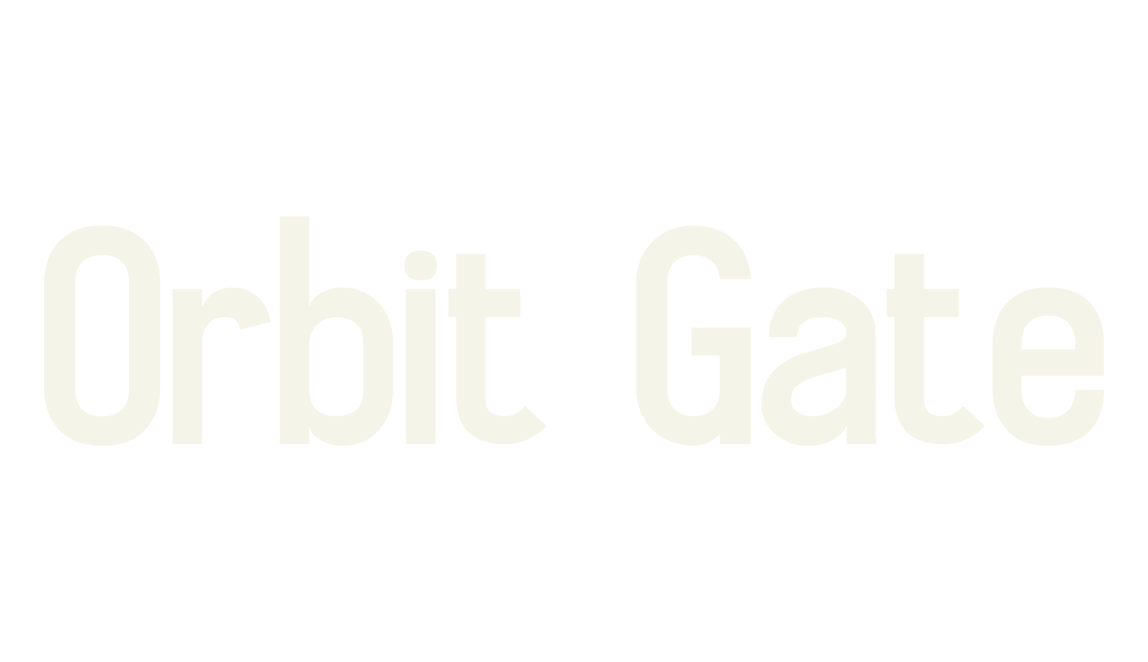 Orbit Gate, essentials font preview