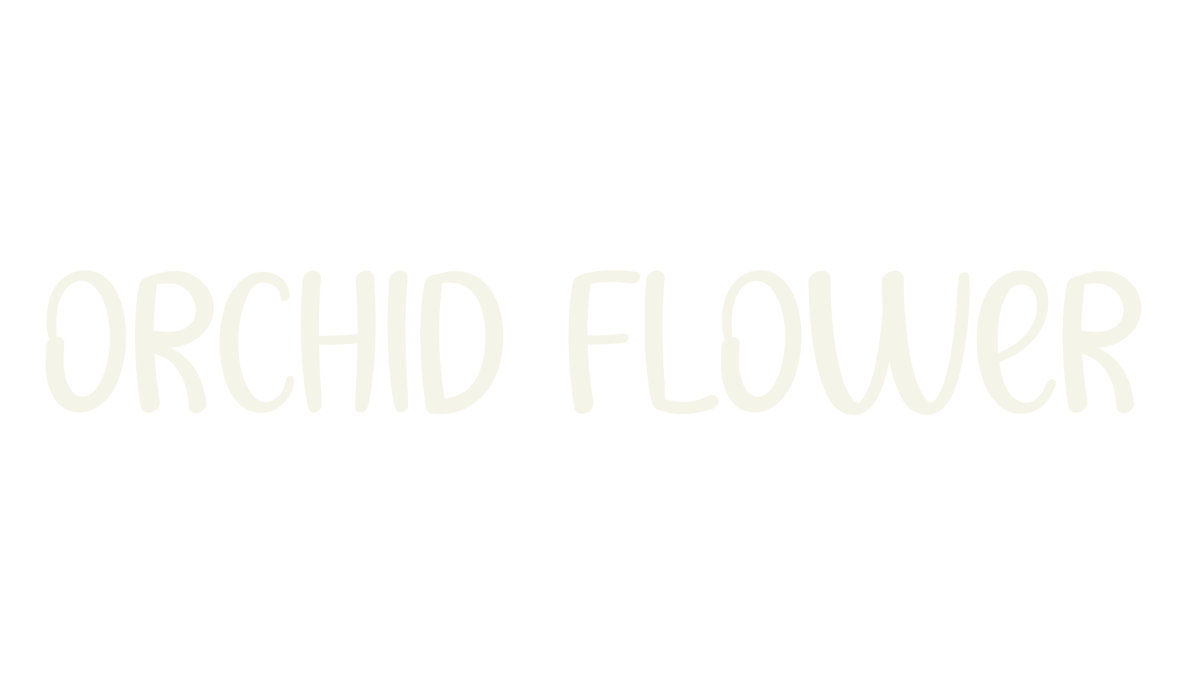 Orchid Flower, handwriting font preview