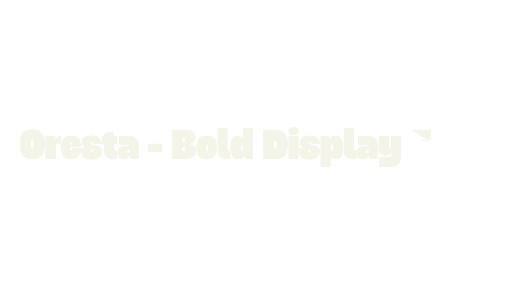 Oresta - Bold Display Font, bold font preview