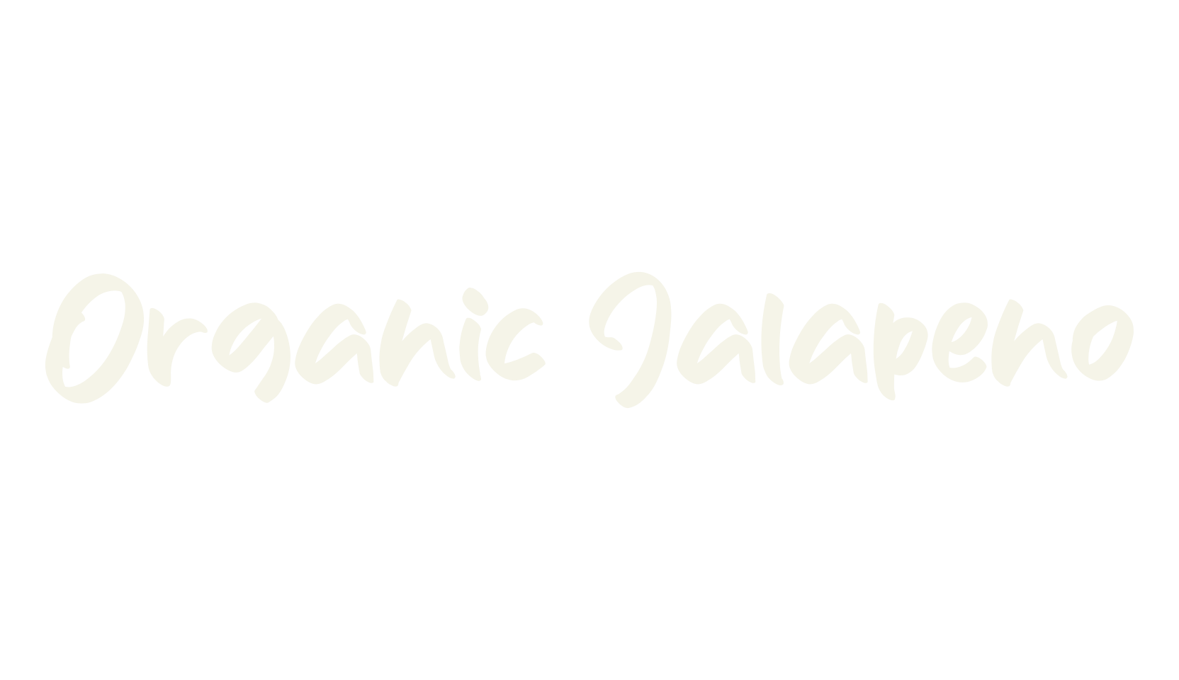 Organic Jalapeno, greek font preview