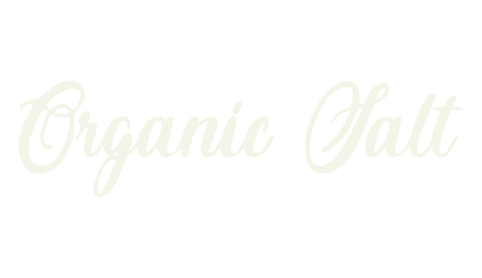 Organic Salt, signature font preview