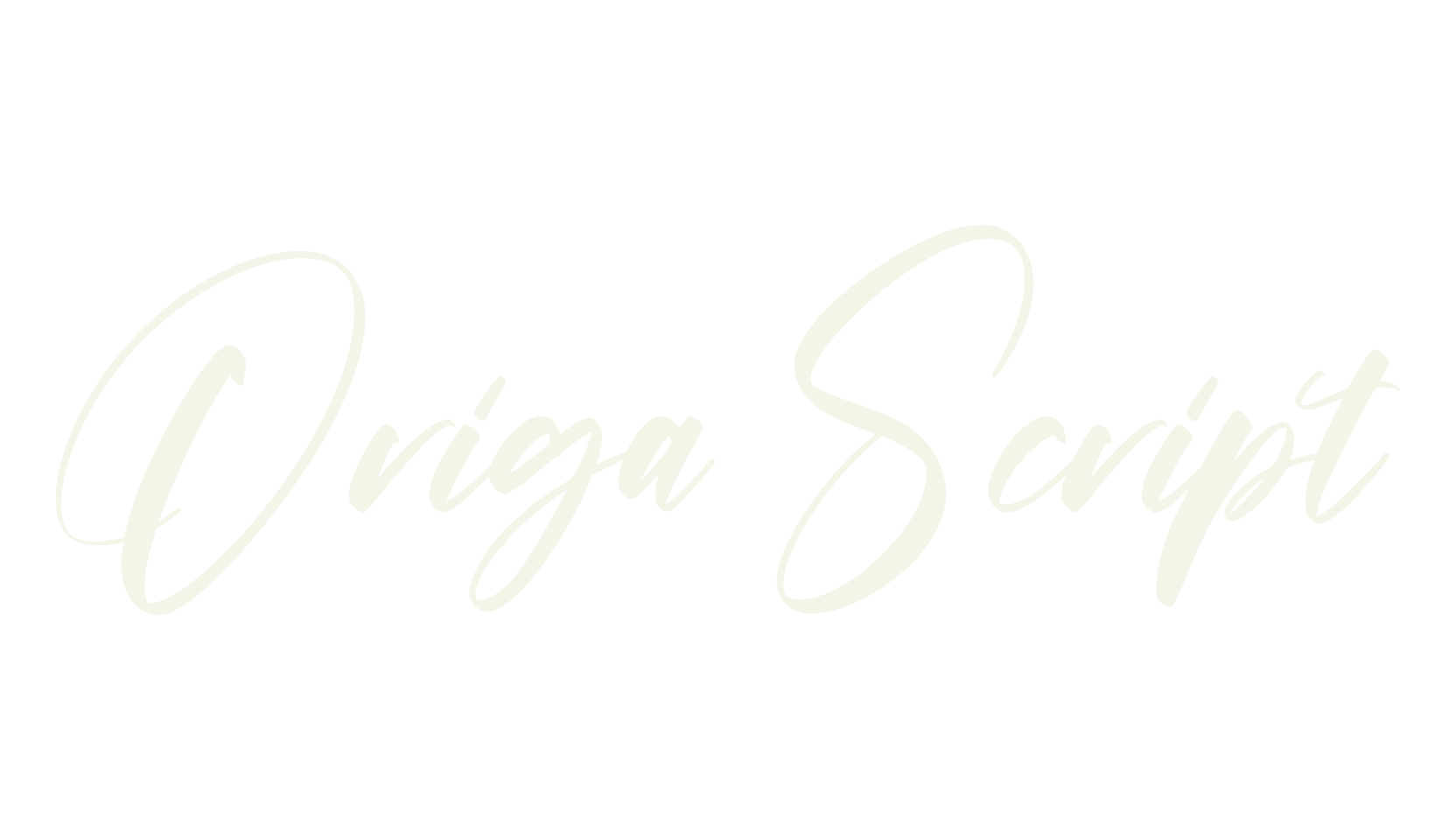 Origa Script, stylish font preview