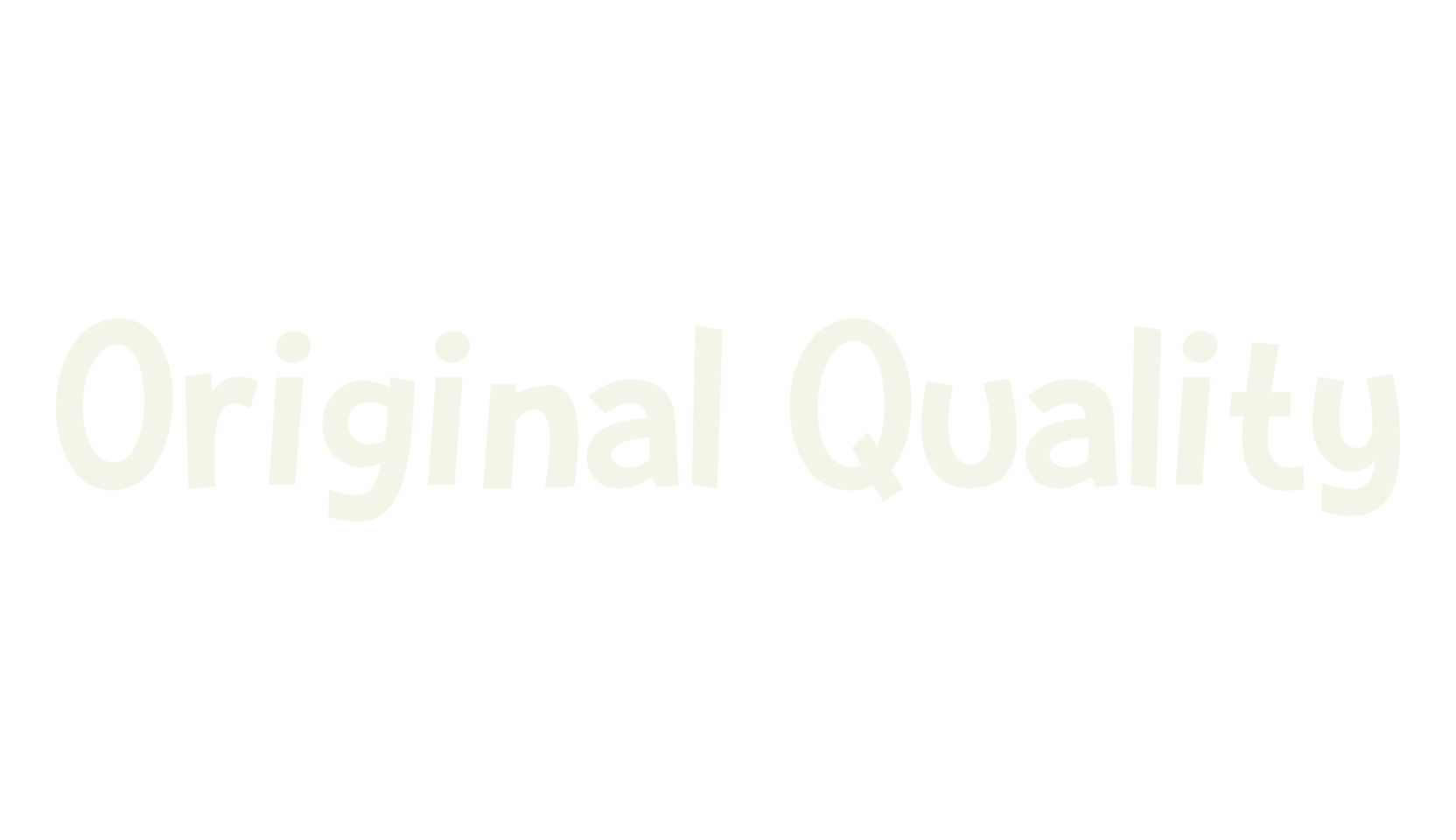 Original Quality, display market font preview